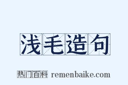 浅毛造句是什么意思的图片